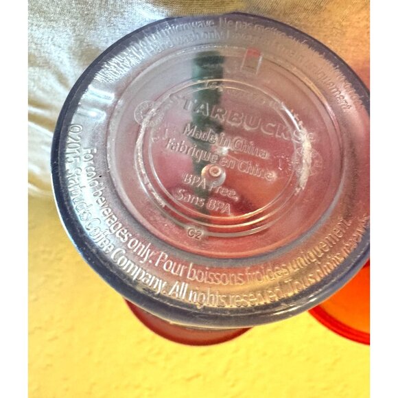 Starbucks 24 Oz Light Blue Diamond Pattern Tumbler With Lid & Red Straw - Picture 4 of 11